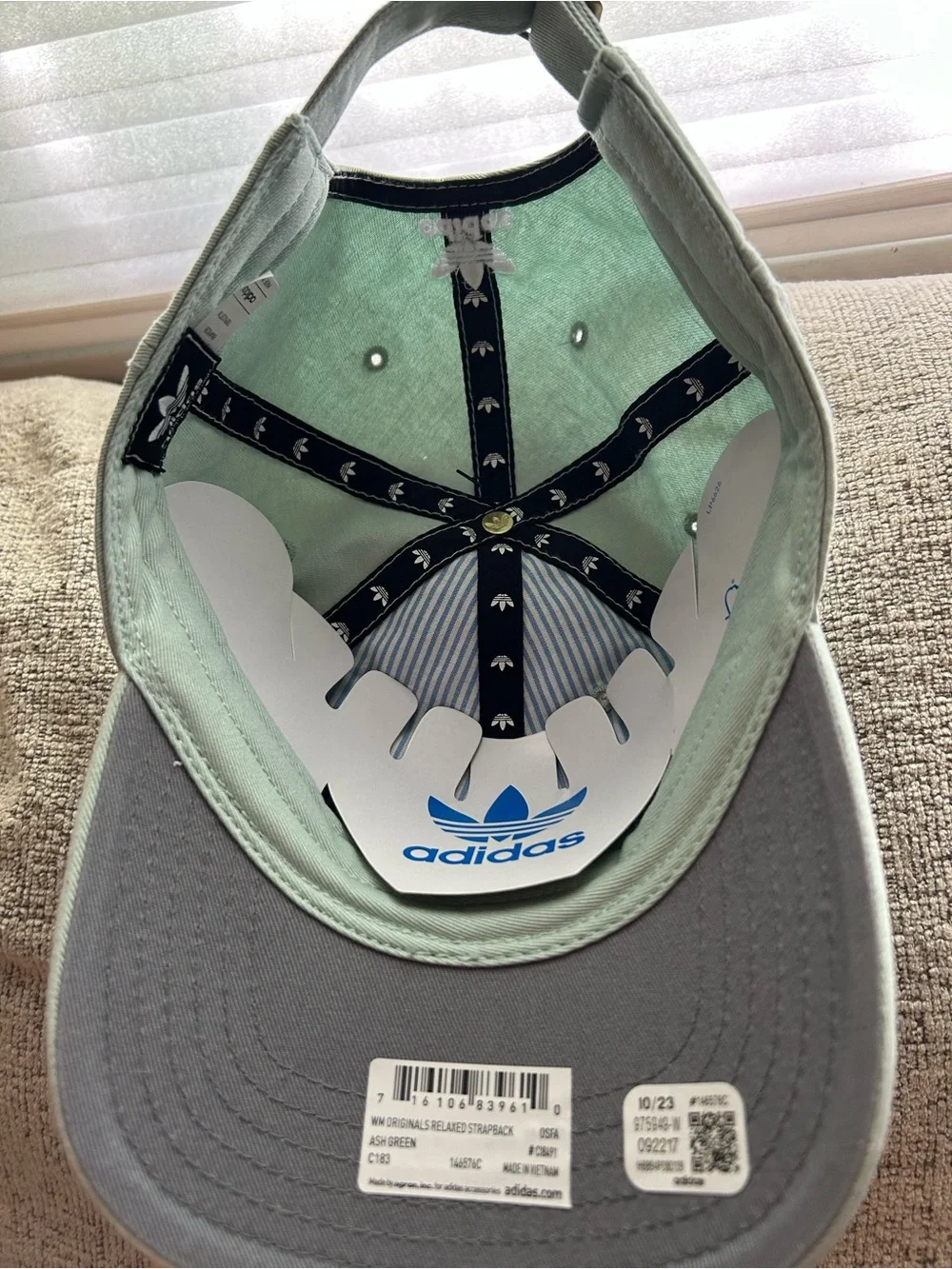 Adidas Women's Trefoil Baseball Cap Mint Originals Relaxed Strapback Ash Green